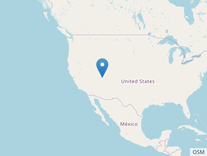 Locations where Akainacephalus fossils were found.