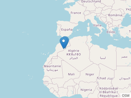 Locations where Alanqa fossils were found.