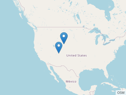 Locations where Antrodemus fossils were found.