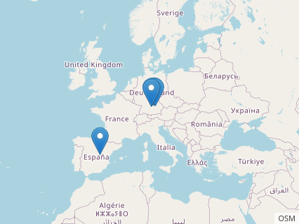 Locations where Archaeopteryx fossils were found.