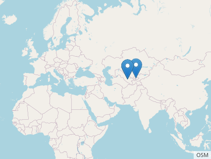 Locations where Asiaceratops fossils were found.