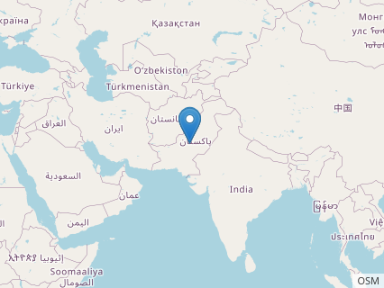 Locations where Balochisaurus fossils were found.