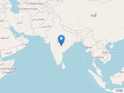 Locations where Dandakosaurus fossils were found.