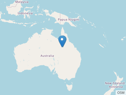 Locations where Diamantinasaurus fossils were found.