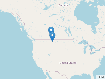 Locations where Diclonius fossils were found.