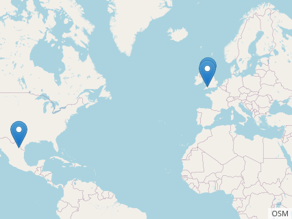 Locations where Dimorphodon fossils were found.