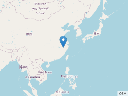 Locations where Dongyangopelta fossils were found.