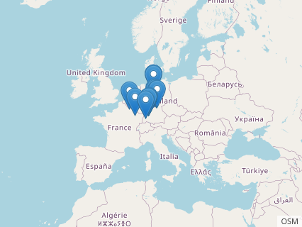 Locations where Dorygnathus fossils were found.