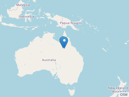 Locations where Eromangasaurus fossils were found.