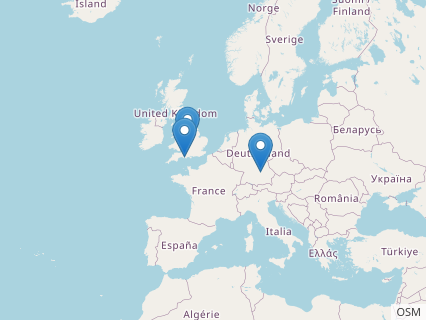 Locations where Gnathosaurus fossils were found.