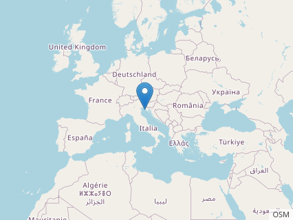 Locations where Histriasaurus fossils were found.