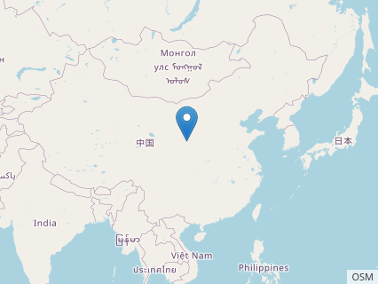 Locations where Huanhepterus fossils were found.