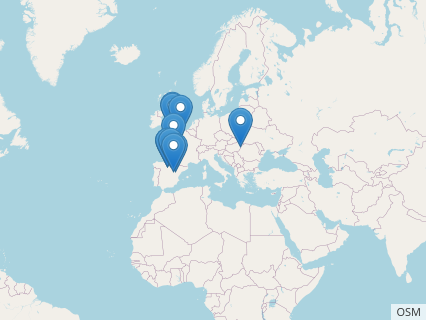 Locations where Hypsilophodon fossils were found.