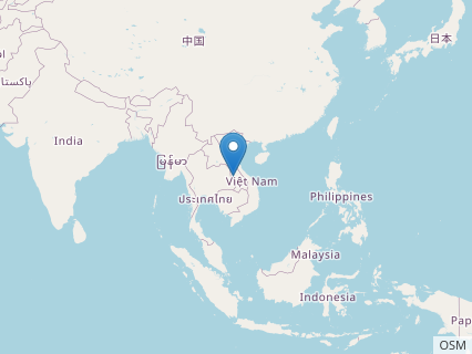 Locations where Ichthyovenator fossils were found.