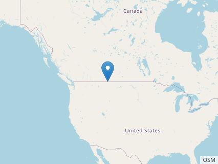 Locations where Judiceratops fossils were found.