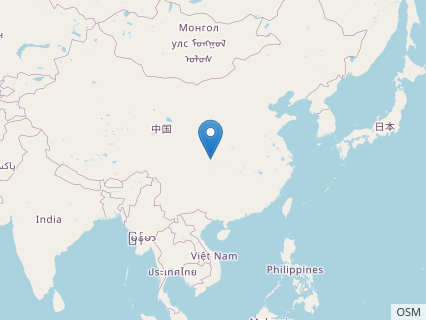 Locations where Kaijiangosaurus fossils were found.