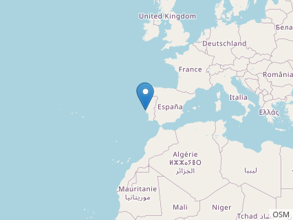 Locations where Lourinhanosaurus fossils were found.