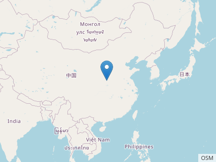 Locations where Luanchuanraptor fossils were found.