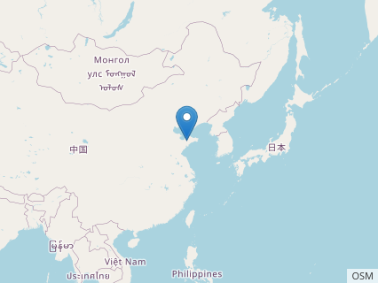 Locations where Micropachycephalosaurus fossils were found.