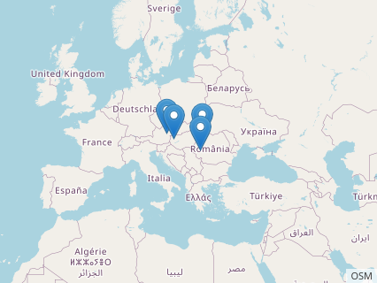 Locations where Mochlodon fossils were found.