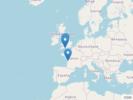 Locations where Nuthetes fossils were found.