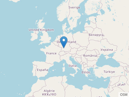 Locations where Ohmdenosaurus fossils were found.