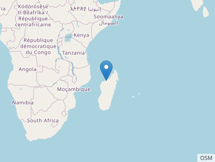 Locations where Rapetosaurus fossils were found.