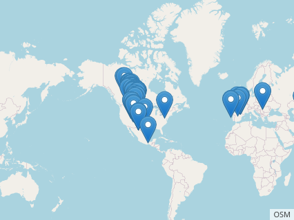 Locations where Richardoestesia fossils were found.