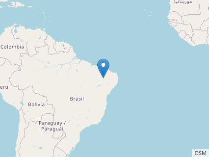 Locations where Santanaraptor fossils were found.