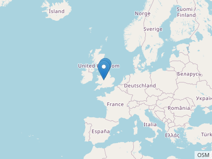 Locations where Sarcosaurus fossils were found.