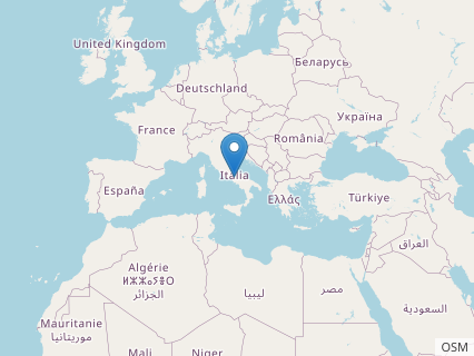 Locations where Scipionyx fossils were found.