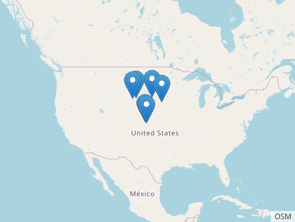 Locations where Styxosaurus fossils were found.