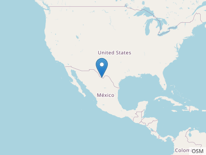 Locations where Texacephale fossils were found.