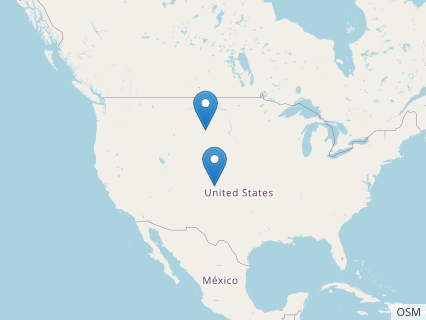 Locations where Thalassomedon fossils were found.