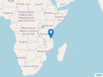 Locations where Tornieria fossils were found.