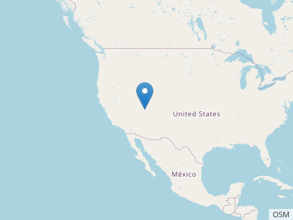 Locations where Utahceratops fossils were found.