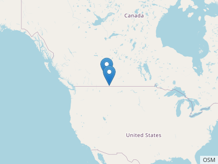 Locations where Vagaceratops fossils were found.