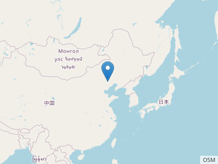 Locations where Zhongornis fossils were found.